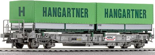 Flat car with two interchangeble flat beds "HANGARTNER"<br /><a href='images/pictures/Roco/66595.jpg' target='_blank'>Full size image</a>